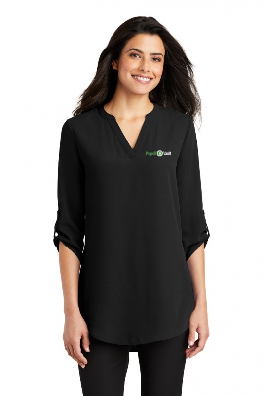 LOHEN T-BLOUSE ブラック Port Authority ® Ladies 3/4-Sleeve Tunic Blouse | Bloomco Inc.